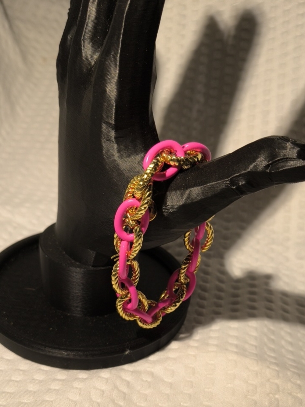 Plunder Pink and Gold Chain Link Bracelet